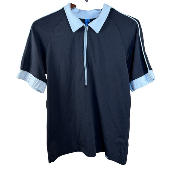 Other - GGBlue Black Quarter Zip Golf Polo Shirt Tactel Women's Size XL UPF 30+‎ Preppy